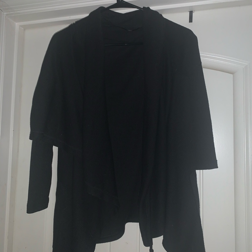 black flowy cardigan